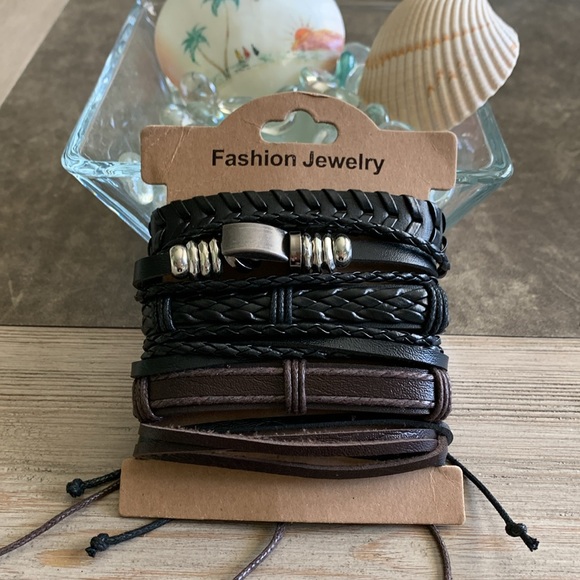 6/$10 - NEW Unisex Braided Leather Bracelets - Picture 1 of 8